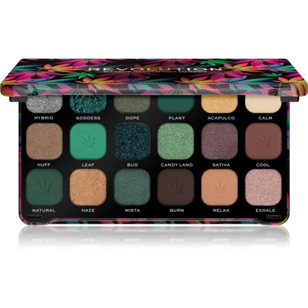 Makeup Revolution Forever Flawless палитра от сенки за очи цвят Chilled 18 x 1.1 гр.