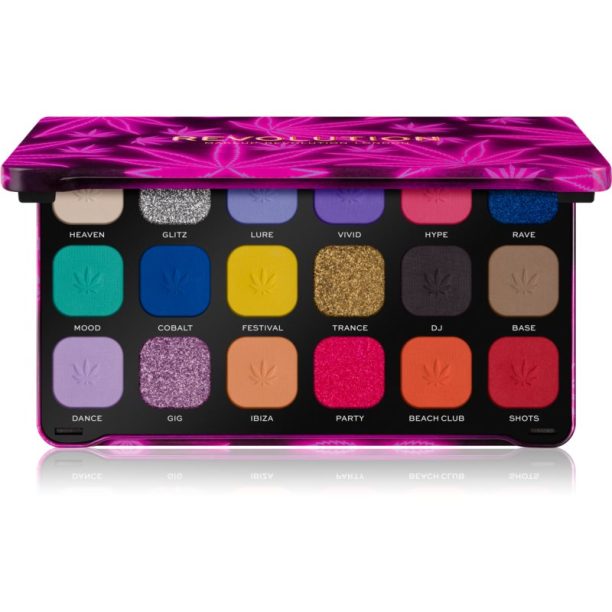 Makeup Revolution Forever Flawless палитра от сенки за очи цвят Good Vibes Hype Forever 18 x 1.1 гр.