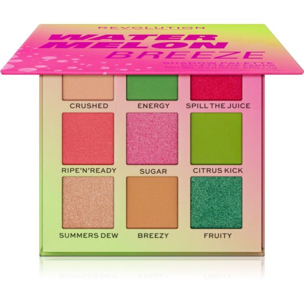 Makeup Revolution Hot Shot Watermelon палитра сенки за очи цвят Breeze 9 гр.