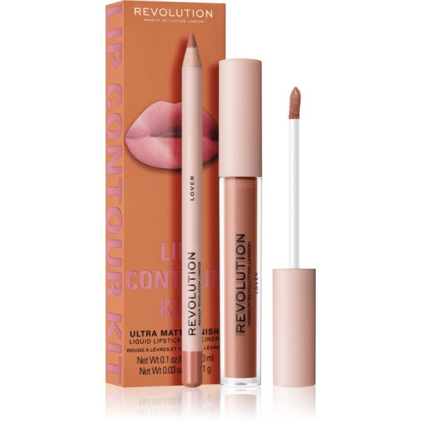 Makeup Revolution Lip Contour Kit комплект за устни цвят Lover на ниска цена