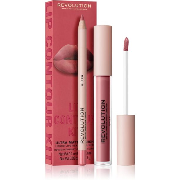 Makeup Revolution Lip Contour Kit комплект за устни цвят Queen на ниска цена