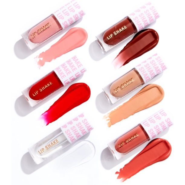 Makeup Revolution Lip Shake силно пигментиран блясък за устни цвят Strawberry Red 4