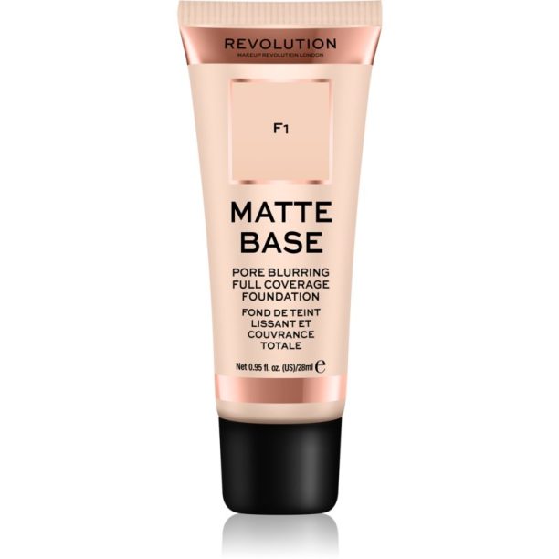 Makeup Revolution Matte Base фон дьо тен цвят F1 28 мл.