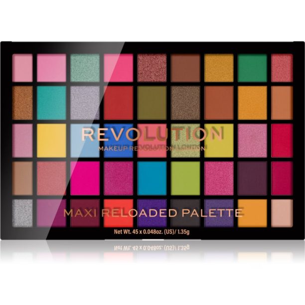 Makeup Revolution Maxi Reloaded Palette палитра с прахообразни сенки за очи цвят Colour Wave 45x1.35 гр.