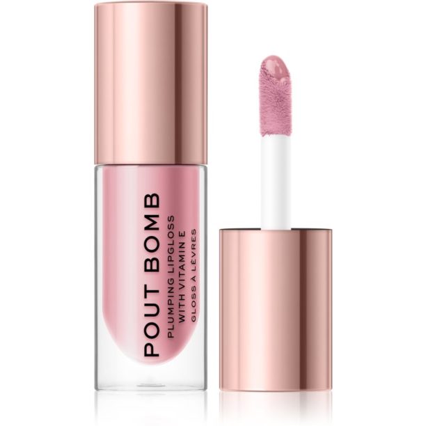 Makeup Revolution Pout Bomb блясък за устни за по-голям обем със силен гланц цвят Sweetie 4.6 мл.