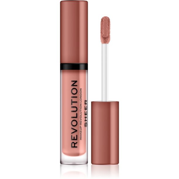 Makeup Revolution Sheer Brillant блясък за устни цвят 101 Piece of Cake 3 мл.