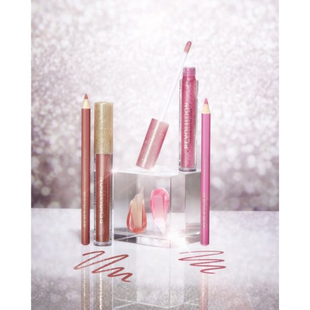 Makeup Revolution Ultimate Lights комплект за устни с блясък цвят Pink Lights купи на топ цена