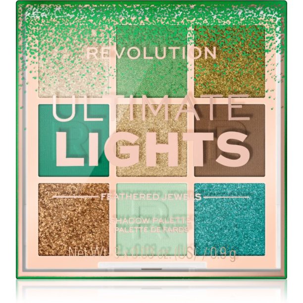 Makeup Revolution Ultimate Lights палитра сенки за очи цвят Jewels 8