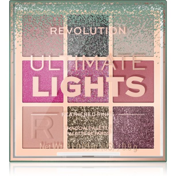 Makeup Revolution Ultimate Lights палитра сенки за очи цвят Pinks 8