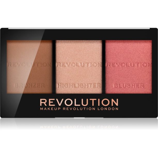 Makeup Revolution Ultra Sculpt & Contour палитра контури за лице цвят Ultra Fair C01 11 гр.