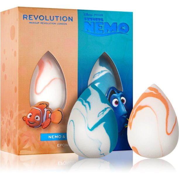 Makeup Revolution X Finding Nemo Nemo & Dory гъба за фон дьо тен 2 бр.