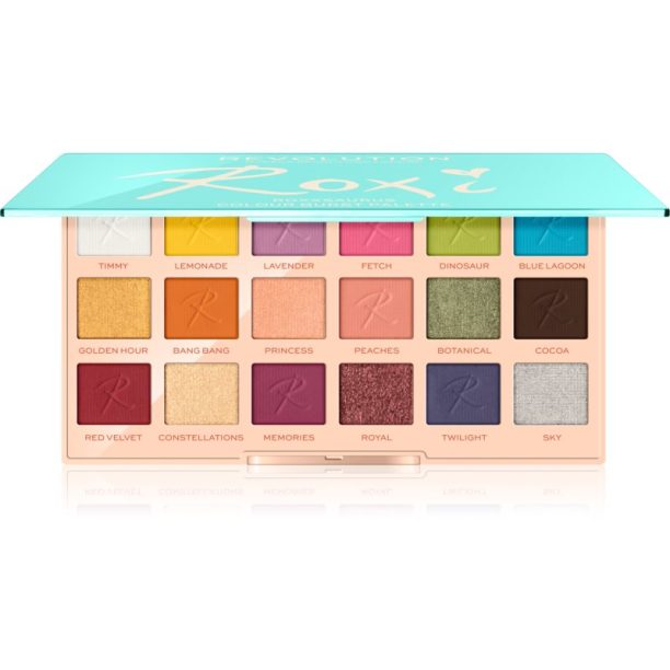 Makeup Revolution X Roxxsaurus палитра сенки за очи цвят Colour Burst Palette 18 x 0.8 гр.