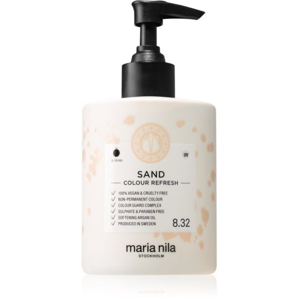 Maria Nila Colour Refresh Sand нежна подхранваща маска без перманентни цветови пигменти издържа 4 – 10 измивания 8.32 300 мл. на ниска цена