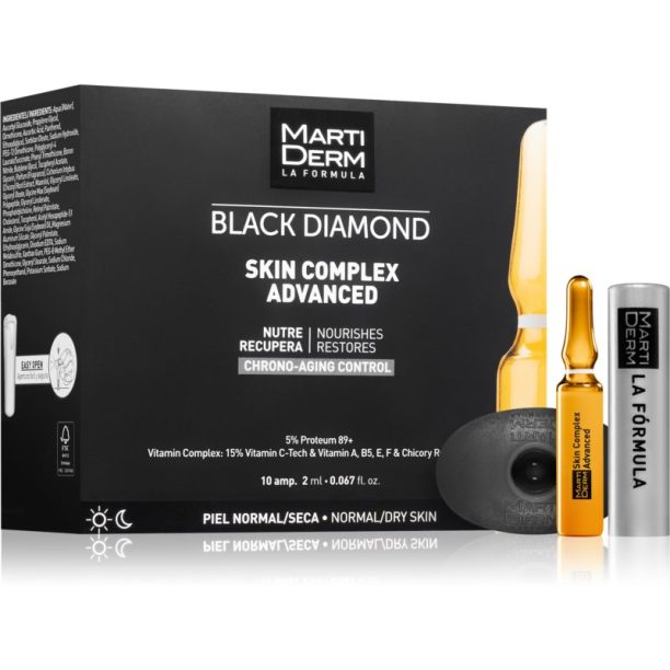 MartiDerm Black Diamond Skin Complex Advanced ампули за уморена кожа 10x2 мл.