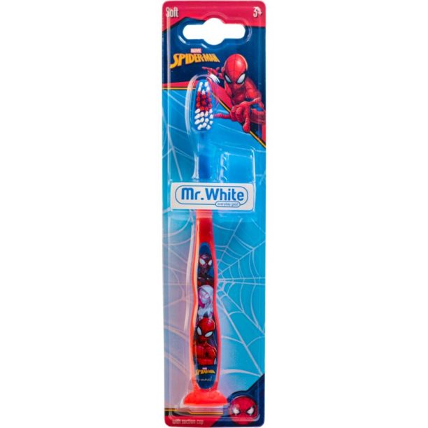 Marvel Spiderman Manual Toothbrush четка за зъби за деца с капачка за пътуване софт 3y+ 1 бр.