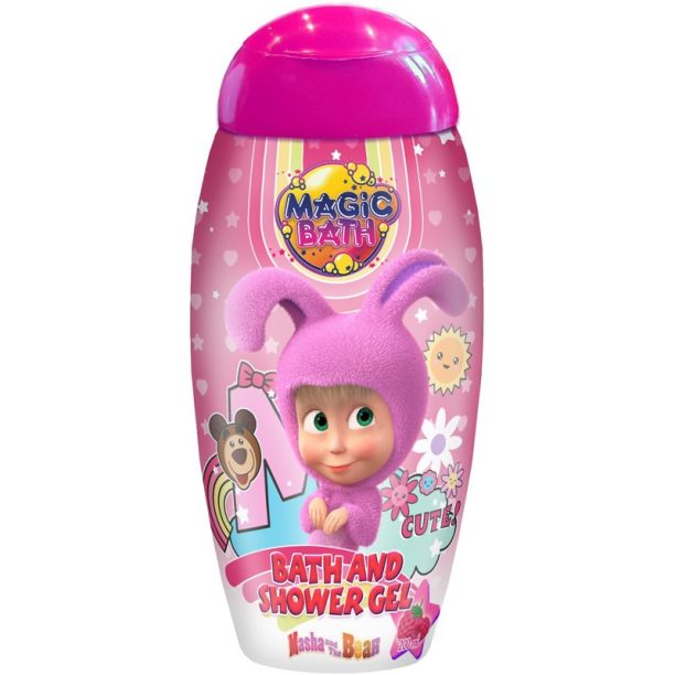 Masha & The Bear Magic Bath Bath & Shower Gel Гел за душ и вана за деца Raspberry 200 мл.