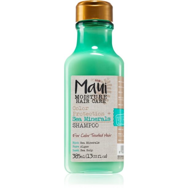 Maui Moisture Colour Protection + Sea Minerals озаряващ и подсилващ шампоан за боядисана коса с минерали 385 мл.