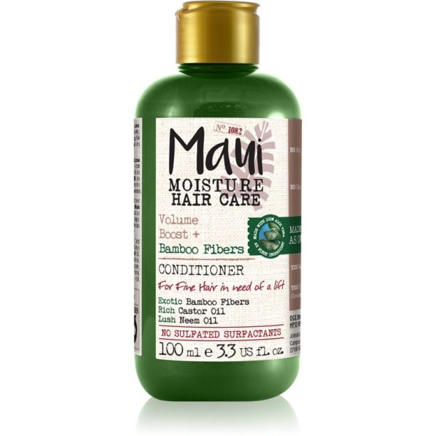 Maui Moisture Volume Boost + Bamboo Fibers подсилващ балсам за фина коса 100 мл.