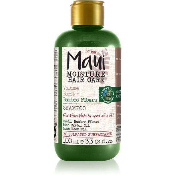 Maui Moisture Volume Boost + Bamboo Fibers подсилващ шампоан за тънка коса без обем 100 мл.