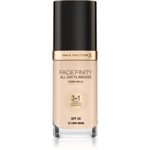 Max Factor Facefinity All Day Flawless дълготраен фон дьо тен SPF 20 цвят 32 Light Beige 30 мл. на ниска цена