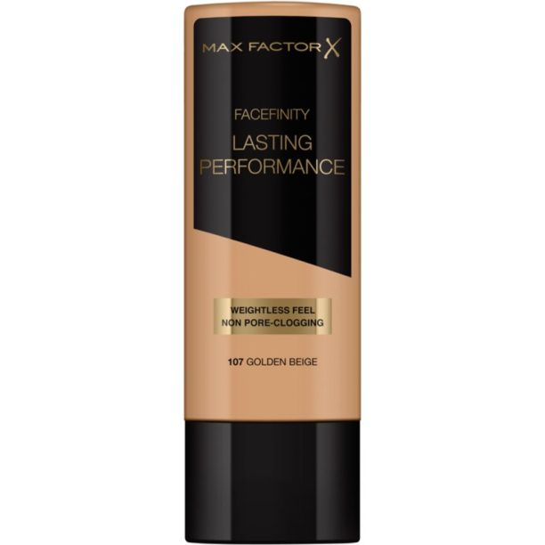 Max Factor Facefinity Lasting Performance течен фон дьо тен за дълготраен ефект цвят 107 Golden Beige 35 мл.