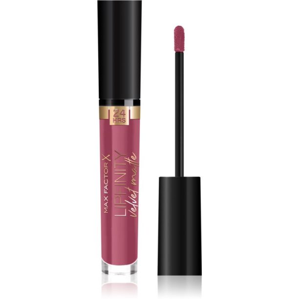 Max Factor Lipfinity Velvet Matte матиращо течно червило цвят 005 Matte Merlot 3