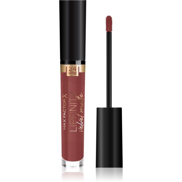 Max Factor Lipfinity Velvet Matte матиращо течно червило цвят 075 Modest Mauve 3