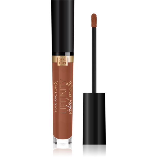 Max Factor Lipfinity Velvet Matte матиращо течно червило цвят 085 Cashmere Nude 3