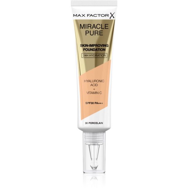 Max Factor Miracle Pure Skin дълготраен фон дьо тен SPF 30 цвят 30 Porcelain 30 мл.