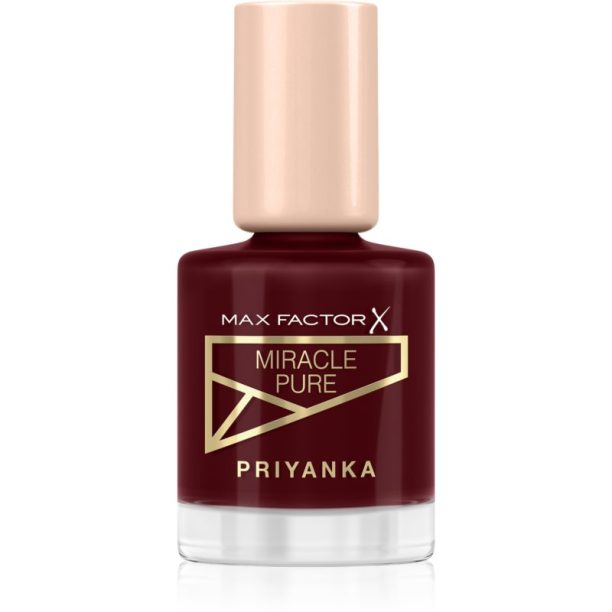 Max Factor x Priyanka Miracle Pure подхранващ лак за нокти цвят 380 Bold Rosewood 12 мл. на ниска цена