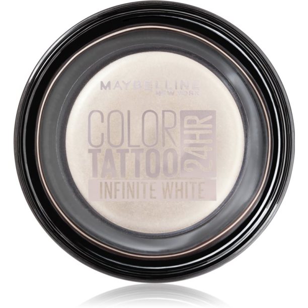 Maybelline Color Tattoo сенки за очи-гел цвят Infinite White 4 гр.