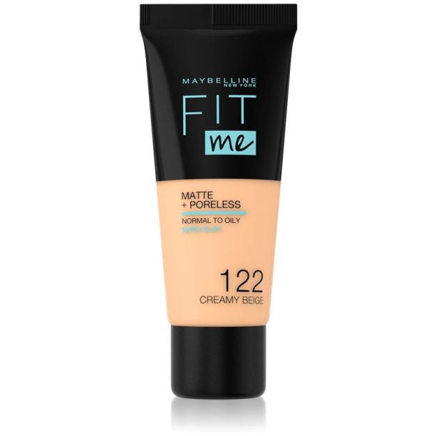 Maybelline Fit Me! Matte+Poreless матиращ фон дьо тен за нормална към мазна кожа цвят 122 Creamy Beige 30 мл. на ниска цена