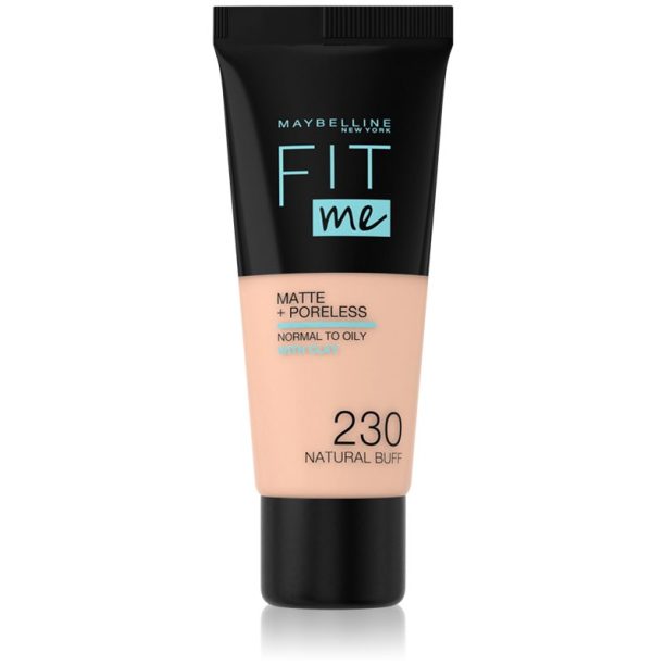 Maybelline Fit Me! Matte+Poreless матиращ фон дьо тен за нормална към мазна кожа цвят 230 Natural Buff 30 мл. на ниска цена