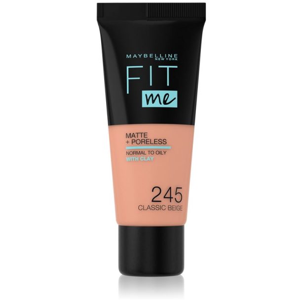 Maybelline Fit Me! Matte+Poreless матиращ фон дьо тен за нормална към мазна кожа цвят 245 Classic Beige 30 мл. на ниска цена