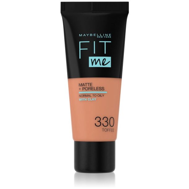 Maybelline Fit Me! Matte+Poreless матиращ фон дьо тен за нормална към мазна кожа цвят 330 Toffee 30 мл. на ниска цена