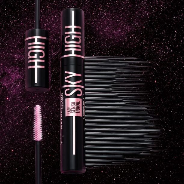 Maybelline Lash Sensational Sky High Cosmic Black удължаваща спирала екстра черно 7