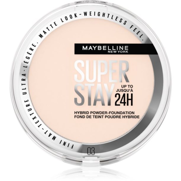 Maybelline SuperStay 24H Hybrid Powder-Foundation компактна пудра за матиране цвят 03 9 гр.