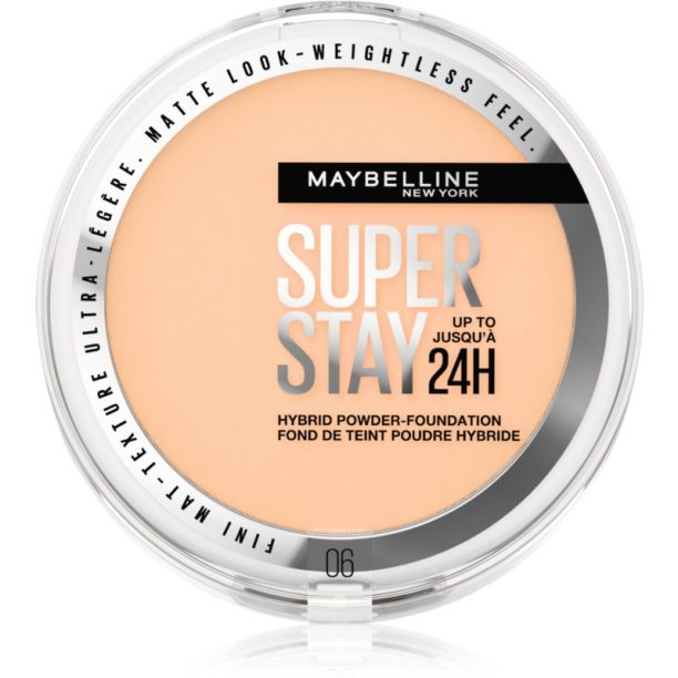 Maybelline SuperStay 24H Hybrid Powder-Foundation компактна пудра за матиране цвят 06 9 гр. на ниска цена