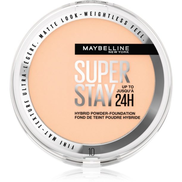 Maybelline SuperStay 24H Hybrid Powder-Foundation компактна пудра за матиране цвят 10 9 гр.