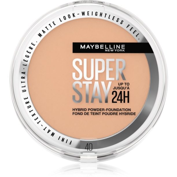 Maybelline SuperStay 24H Hybrid Powder-Foundation компактна пудра за матиране цвят 40 9 гр. на ниска цена