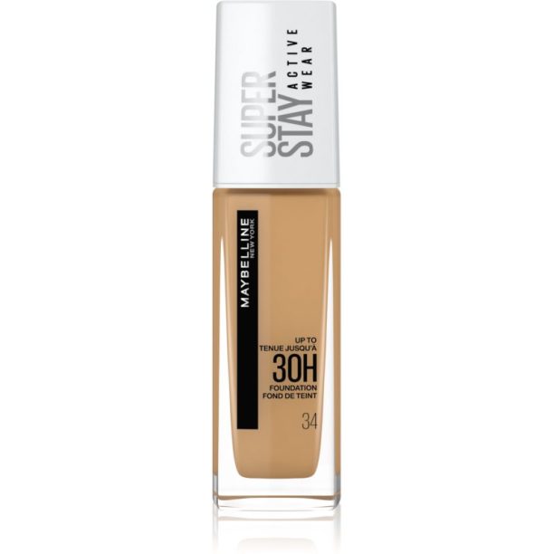 Maybelline SuperStay Active Wear дълготраен фон дьо тен за пълно покритие цвят 34 Soft Bronze 30 мл.