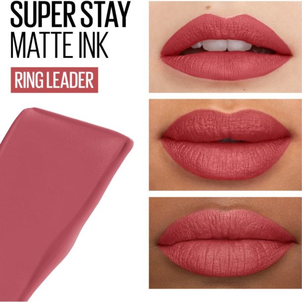 Maybelline SuperStay Matte Ink матиращо течно червило за дълготраен ефект цвят 175 Ringleader 5 мл. купи на топ цена