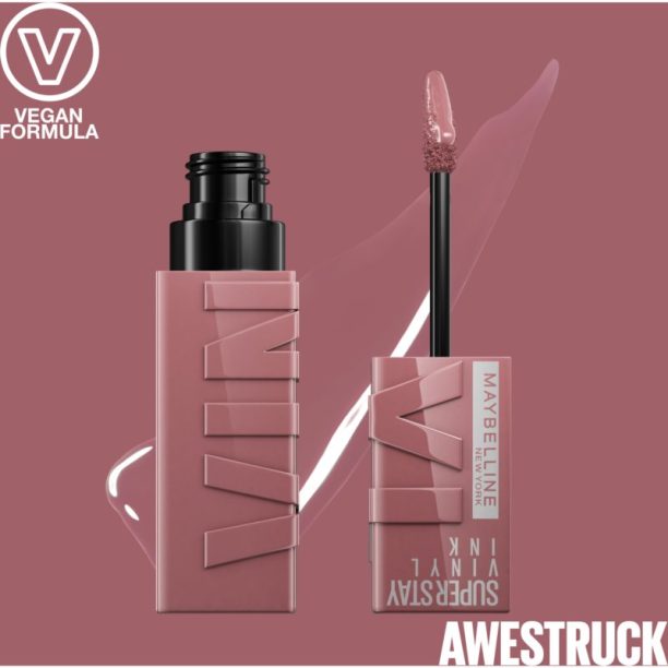 Maybelline SuperStay Vinyl Ink дълготрайно течно червило 110 AWESTRUCK 4