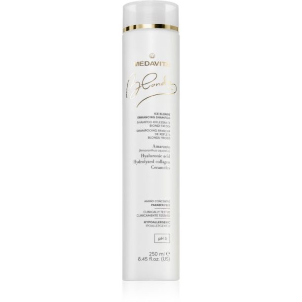 Medavita Blondie Ice Blonde Enhancing Shampoo шампоан за студени руси нюанси 250 мл.