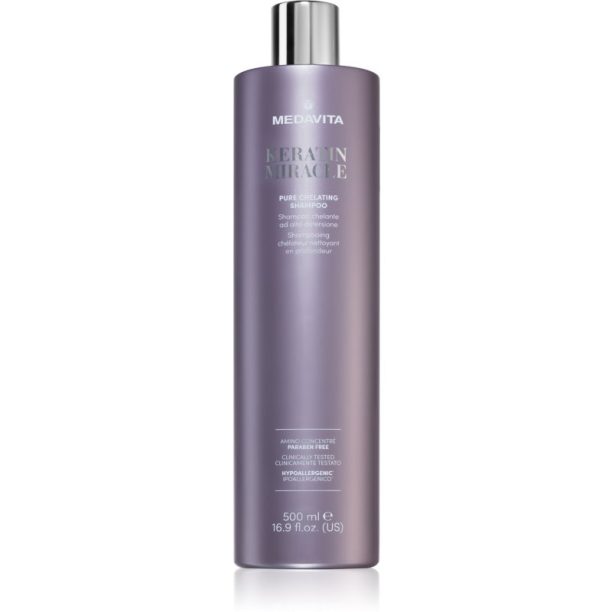 Medavita Keratin Miracle Pure Chelating Shampoo дълбоко почистващ шампоан За коса 500 мл.