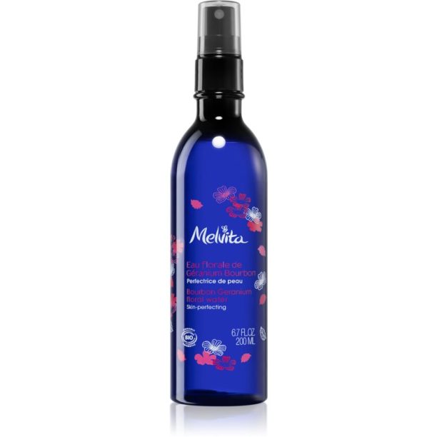 Melvita Organic Floral Water Bourbon Geranium омекотяващ и успокояващ лосион за лице 200 мл.