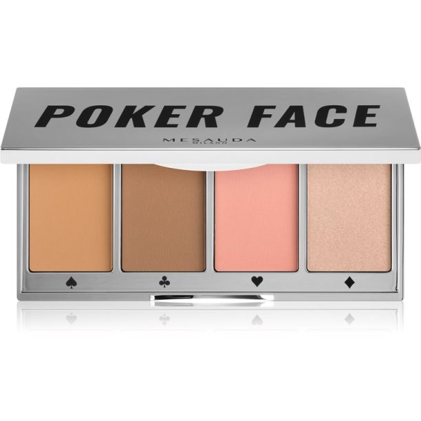 Mesauda Milano Poker Face палитра за цялото лице цвят 03 Tan 4x5 гр.