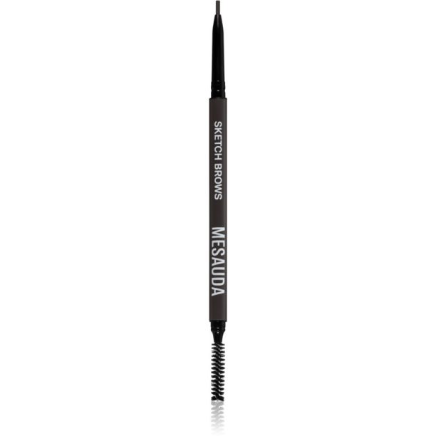 Mesauda Milano Sketch Brows автоматичен молив за вежди с четка цвят 104 Dark 0