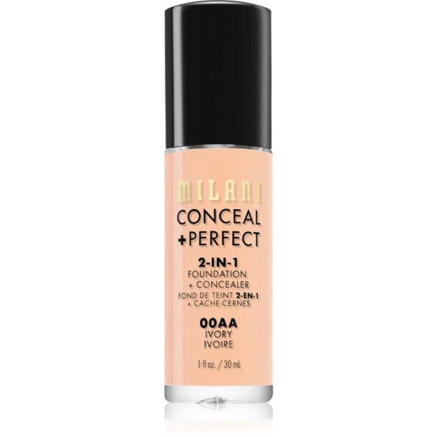 Milani Conceal + Perfect 2-in-1 Foundation And Concealer фон дьо тен 00AA Ivory 30 мл.