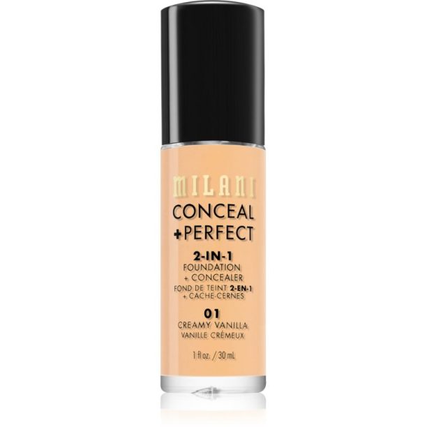 Milani Conceal + Perfect 2-in-1 Foundation And Concealer фон дьо тен 01 Creamy Vanilla 30 мл.